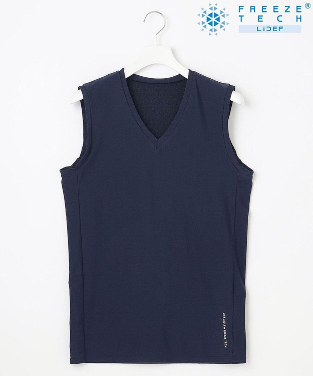 23区GOLF 氷撃シリーズ【冷感】【MEN】ノースリーブ インナーシャツ ネイビー系