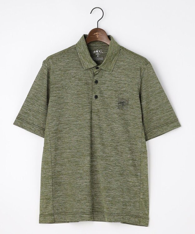 JOSEPH ABBOUD MOUNTAIN 【ゆったり】ドライクールスキンアウトドアポロシャツ カーキ系