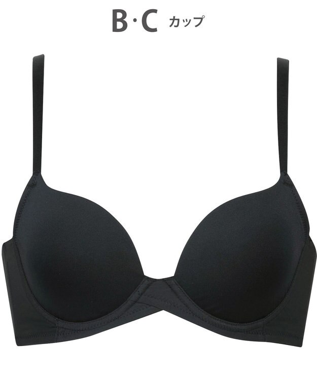 WACOAL ブラジャー 【EverChic】 モールドカップ Ｔシャツブラ 背中に段差がつきにくい サイズや体型特徴に合わせた設計 レディース BRB494 /ワコール ブラック