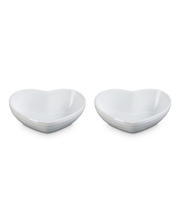 YAMATO テーブル＆キッチン 【ル・クルーゼ】ハート・ディッシュ(S)(2個入り)  ホワイトラスター ホワイト