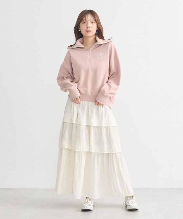 earth music&ecology ティアードスカート Ivory