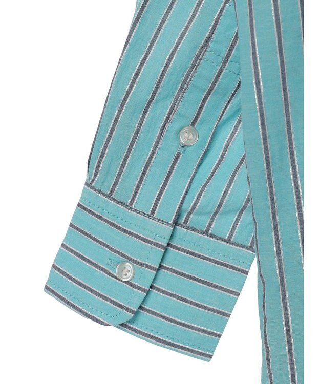 AMERICAN HOLIC 丈違いラメストライプワンピース Stripe Green