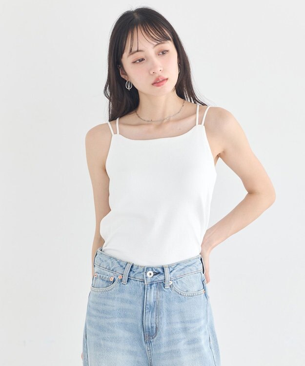 earth music&ecology 【予約】適ON カップ付きキャミソール オフホワイト