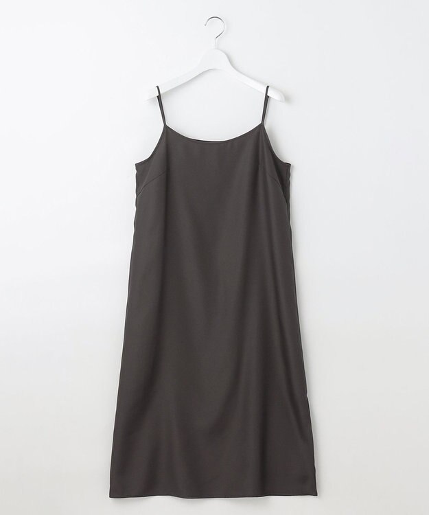 自由区 【カタログ掲載・接触冷感・洗える】シアーラミーローンフレンチスリーブ ワンピース セピア