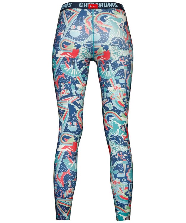 CW-X 【WOMEN】 レディススポーツタイツ CHUMS (チャムス)コラボ 脚スッキリ。動き軽やか。 吸汗速乾 LNY300 /ワコール グリーン