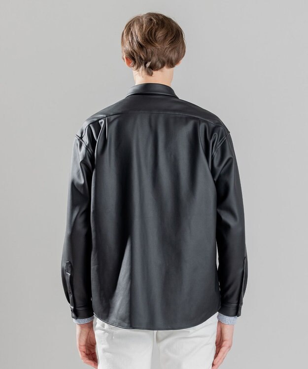 JOSEPH HOMME 【感動的な滑らかさと弾力】シンセティックレザー　シャツ ブラック系