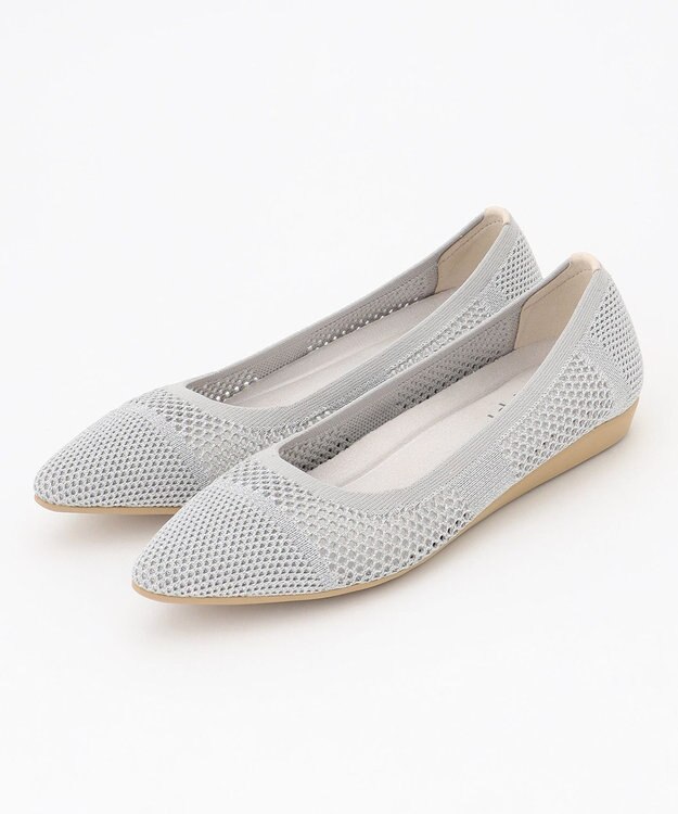 steppi 【洗える/撥水】パターンメッシュ パンプス シルバー ラメ