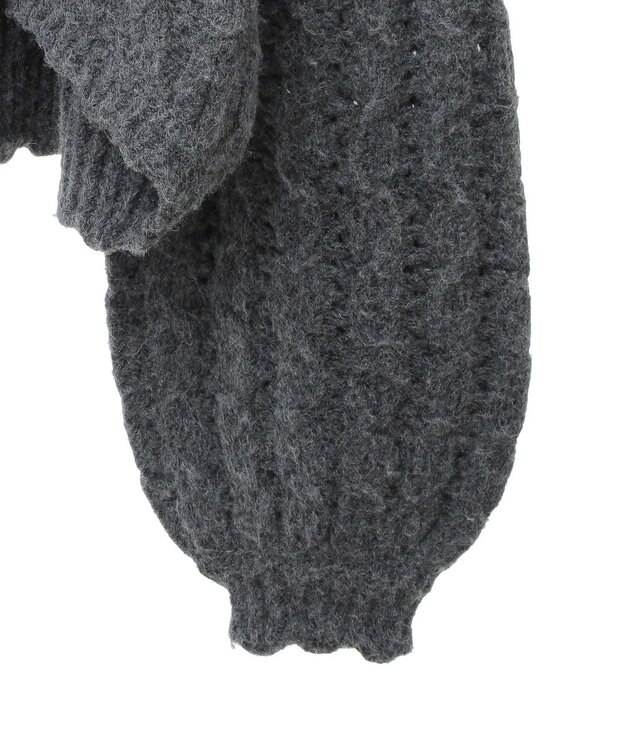 Green Parks ■ＥＳＣＡＲ　リボンボタンクロップドカーディガ Charcoal Gray