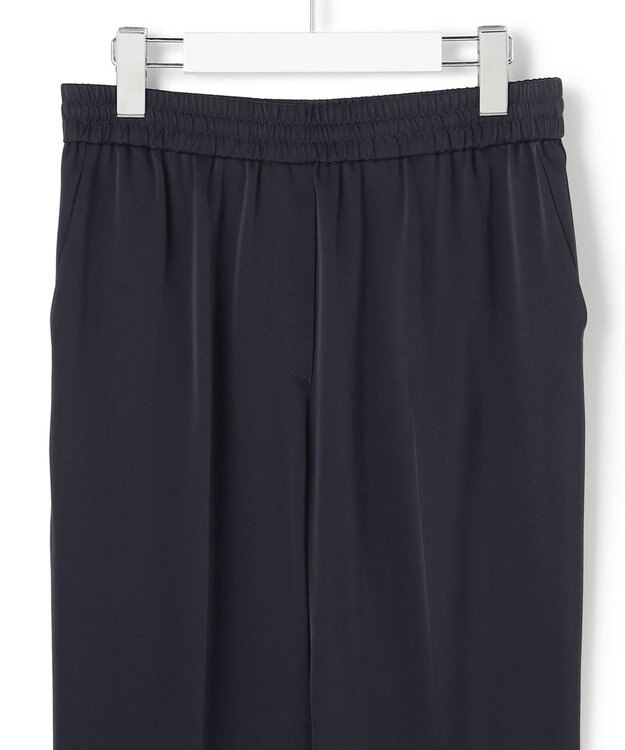 ICB アセテートダブルサテン スティックパンツ ネイビー