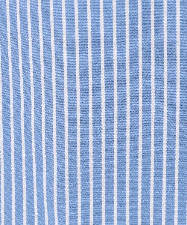 J.PRESS MEN パッチフラップ マルチストライプ バンドカラーシャツ サックスブルー系1