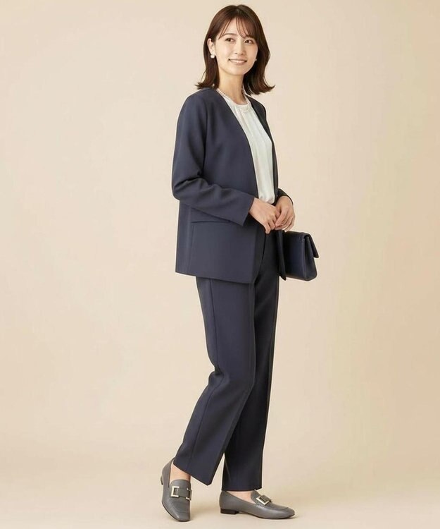 Pointer 【石岡真実さん着用】日本製 国産牛革ローファー グレー