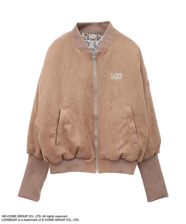 Green Parks ■ＬＯＶＥ　ＢＯＡＴ　スエード調中綿ブルゾン Brown