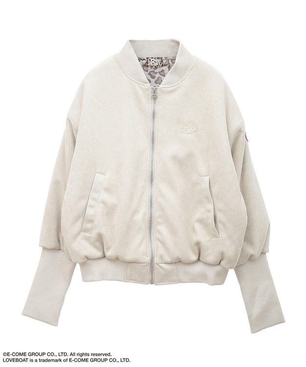 Green Parks ■ＬＯＶＥ　ＢＯＡＴ　スエード調中綿ブルゾン Ivory