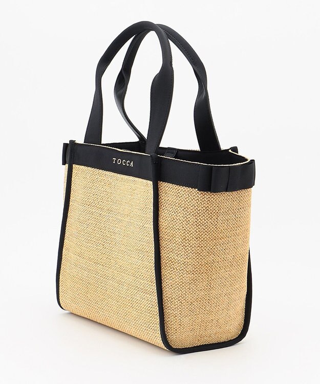 TOCCA SIDE RIBBON BASKET かごバッグ ベージュ系