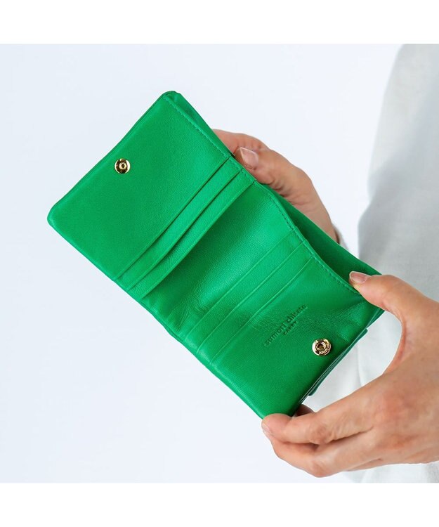 tsumori chisato CARRY ぷちネコ 2つ折り財布 ミニ財布 グリーン