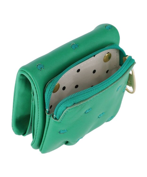 tsumori chisato CARRY ぷちネコ 2つ折り財布 ミニ財布 グリーン