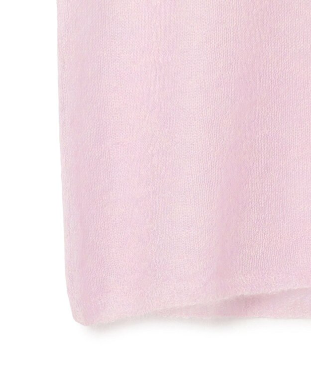 ICB L 【洗える】 シルキーシアーモヘヤ ニットプルオーバー シェルピンク系