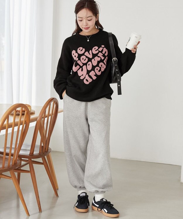 WEGO フラッフィーグラフィックBIGニットプルオーバー 柄6