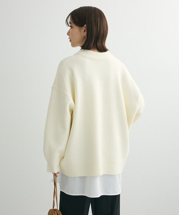 Green Parks ・Ｐｅｔｉｔ　Ｆｌｅｕｒ　深Ｖネックニットチュニック Off White