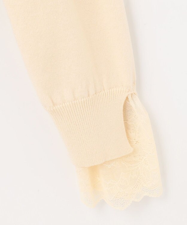 Feroux レースコンビ ニット クリーム系