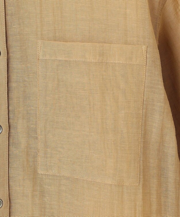 23区 S 【先行予約】リネンミックスシアースラブ オーバーシャツ ベージュ系