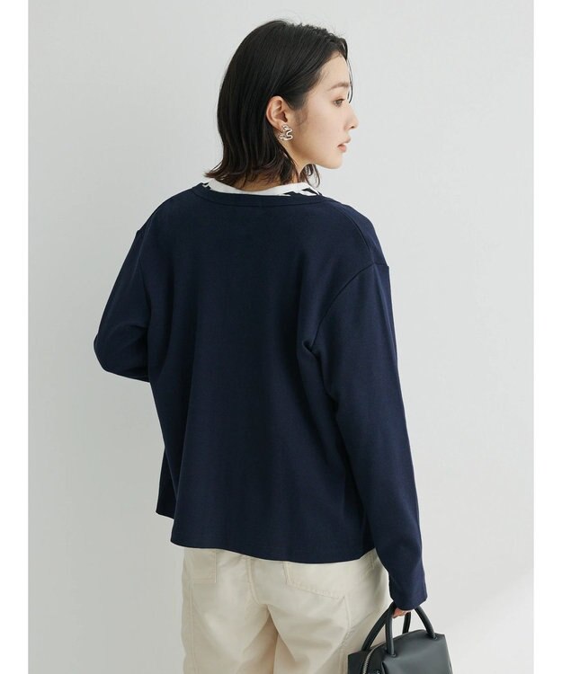 Green Parks リブカットカーディガン Dark Navy