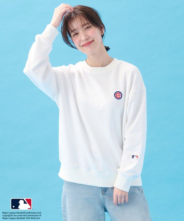 ANY 【洗濯機可/UVケア】MLB/メジャーリーグベースボール クルーネックスウェット オフ