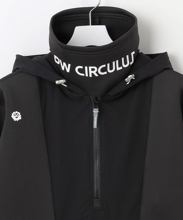 PW CIRCULUS 【MEN】NEW ダンボール デタッチャブルフーディー ブラック系