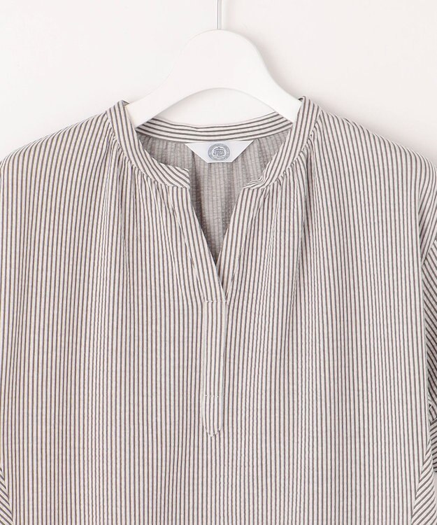 J.PRESS LADIES L 【洗える・抗菌消臭・吸水速乾】サッカージャージー ワンピース ブラウン系1