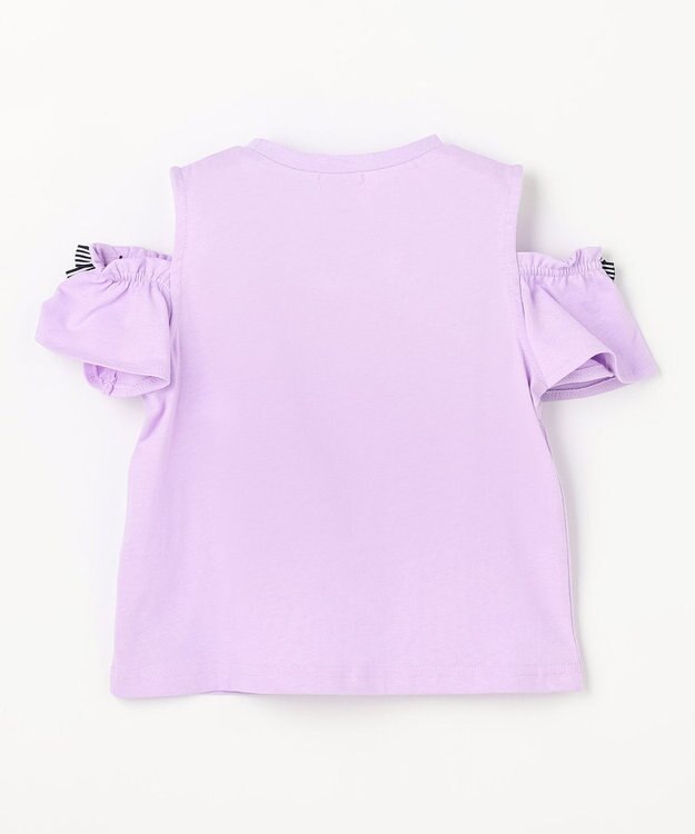 ANY KIDS 【綿100%】オンオフショルダー Tシャツ ラベンダー