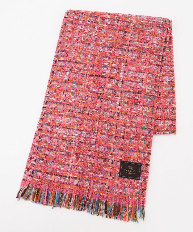 TOCCA 【フランス製】TWEED STOLE ストール ローズ系