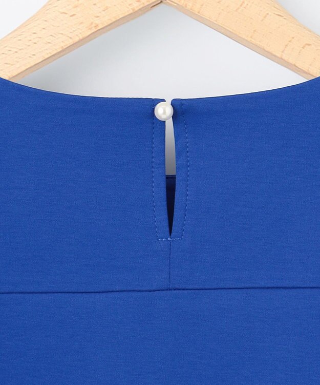 組曲 プリーツコンビフレンチスリーブ カットソー ウルトラマリンブルー系