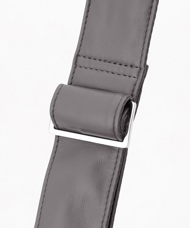 JOSEPH HOMME シンセティックソフトレザー　ワンショルダー バッグＬサイズ グレー系