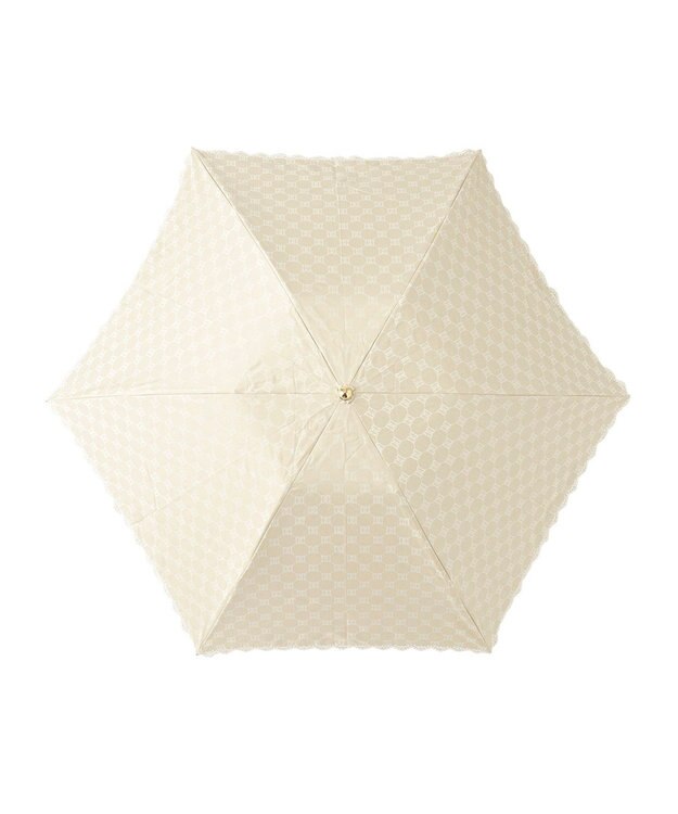 MOONBAT DAKS(ダックス) 晴雨兼用日傘 折りたたみ傘 DDロゴジャカード×刺繍 ベージュ