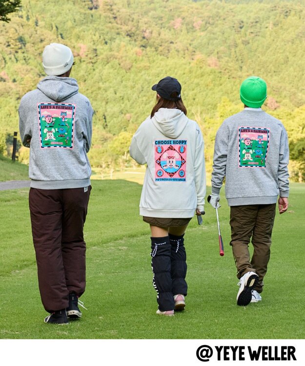 PW CIRCULUS 【UNISEX】【コラボアイテム】Yeyeコラボ スウェット ゴルフ グレー系