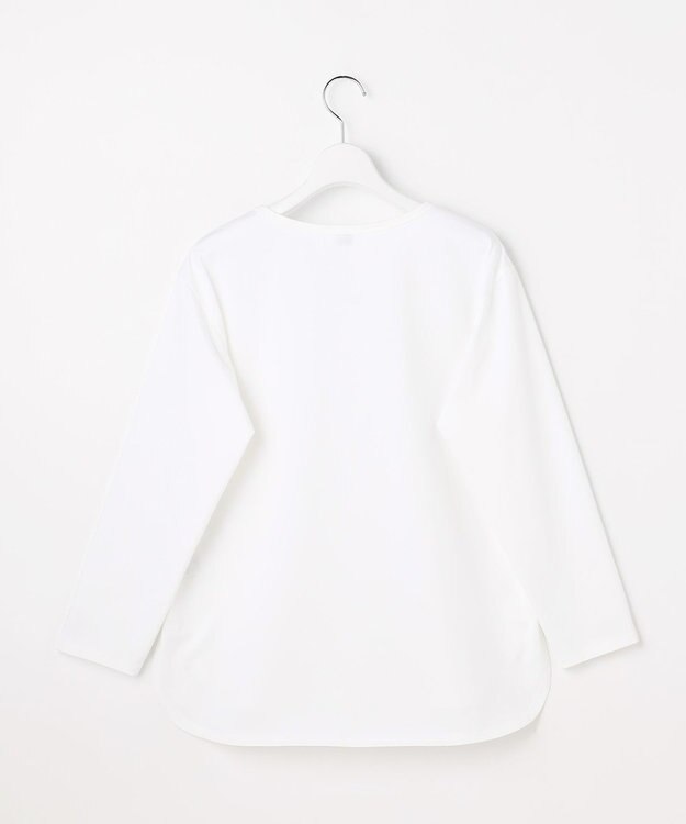 J.PRESS LADIES S ベーシックジャージー シャツテール カットソー ホワイト系