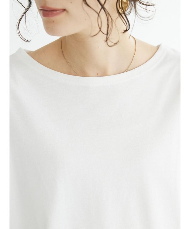 CRAFT STANDARD BOUTIQUE 【ＵＶカット】布帛切り替えプルオーバー Off White