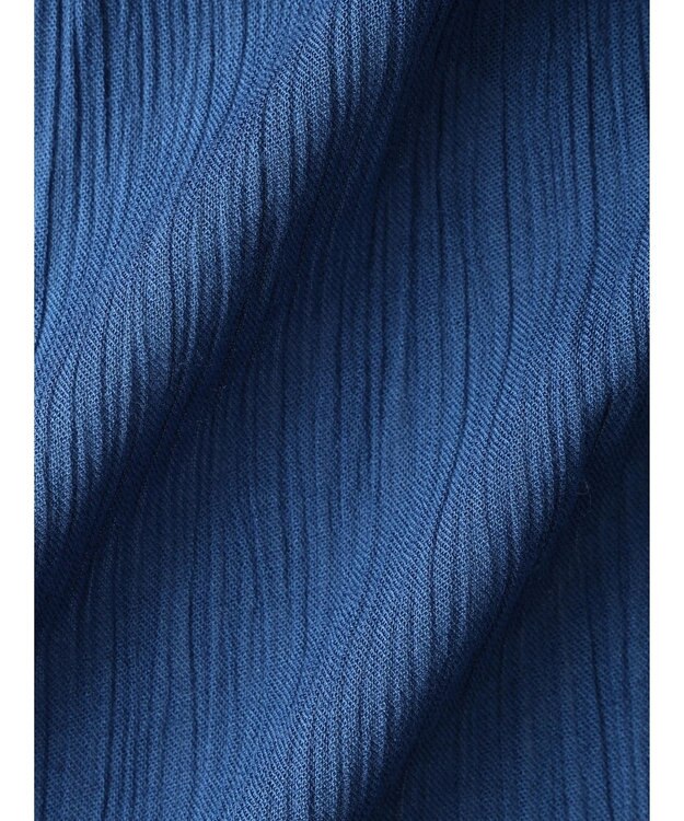 earth music&ecology レーヨンポケットシャツチュニック Blue