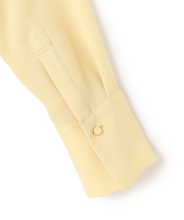 BEIGE， 【洗える】STOW / フリルタイブラウス Mustard