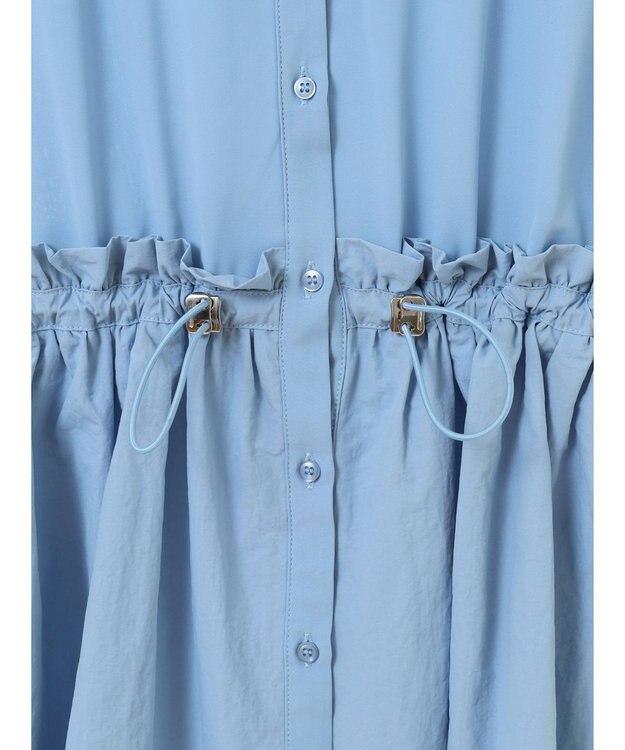 Green Parks 異素材ドッキングチュニック Blue