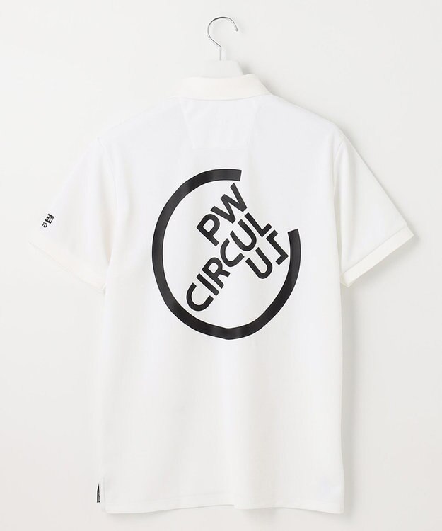 PW CIRCULUS 【MEN】【吸汗速乾】ベーシックカノコ ポロシャツ ホワイト系