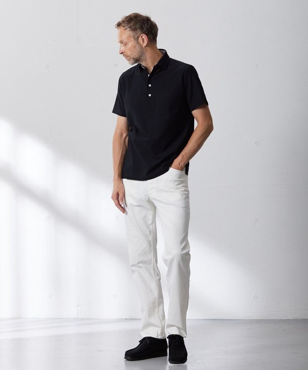 J.PRESS MEN ピケストレッチ スローンデニムス ホワイト系