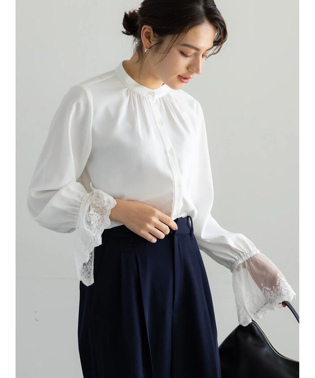 Te chichi 【セレモニーアイテム】レースカフスブラウス オフホワイト