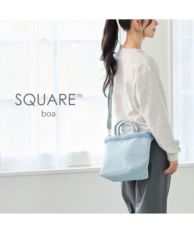 ROOTOTE 3654【2way】SC.スクエア.ボアトート-A 02：ライトブルー