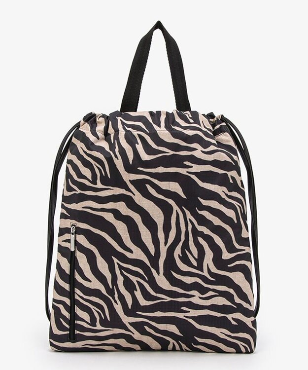 LeSportsac TH CITY KNAPSACK/アップタウンラフィアゼブラ/ブラック アップタウンラフィアゼブラ/ブラック