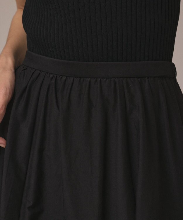 GRACE CONTINENTAL コットンシルクティアードスカート ブラック