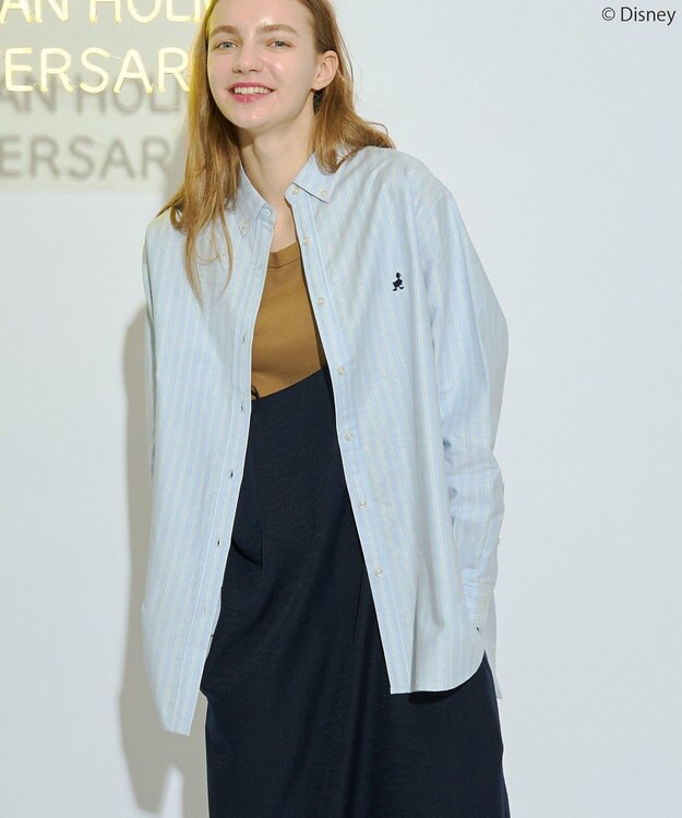 AMERICAN HOLIC 【Mickey&Friends】ボタンダウンシャツ Blue