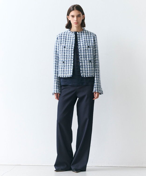 BEIGE， LAZUL / マリンボタンワイドパンツ Navy