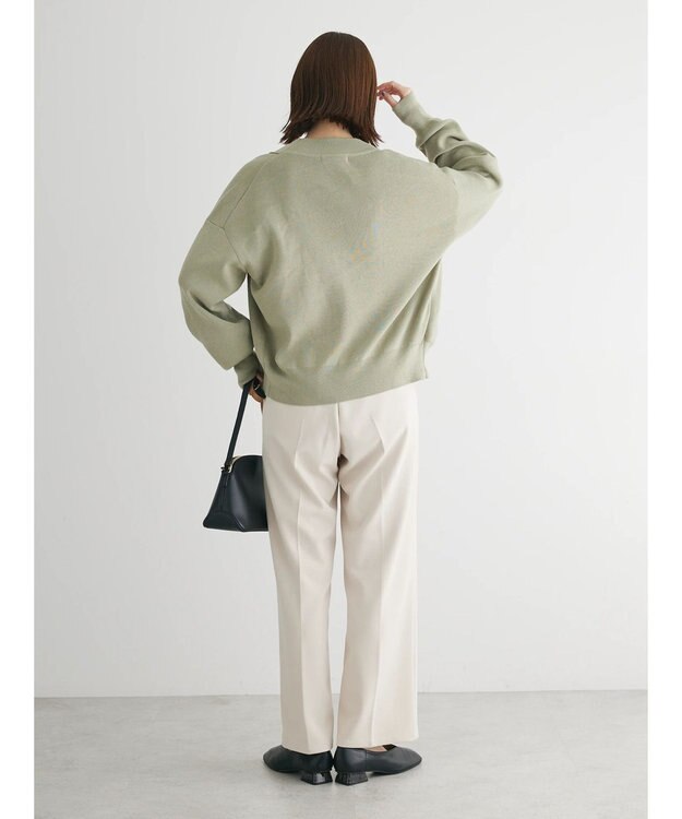 Green Parks Ｚｉｐ付きニットカーディガン Olive