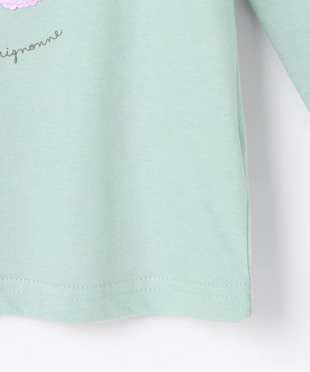 ANY KIDS ミラクルスパンコール 長袖Tシャツ ミント×バレエ